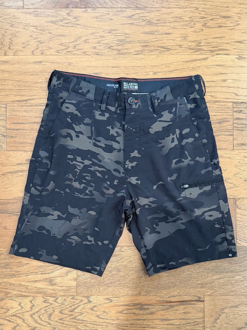 Billabong Men's Black Camo Multicam Black Utility Shorts